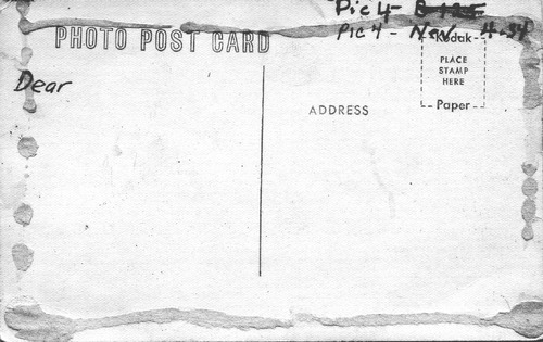 Back of Photo Back of Photo