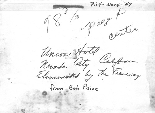 Back of Photo Back of Photo