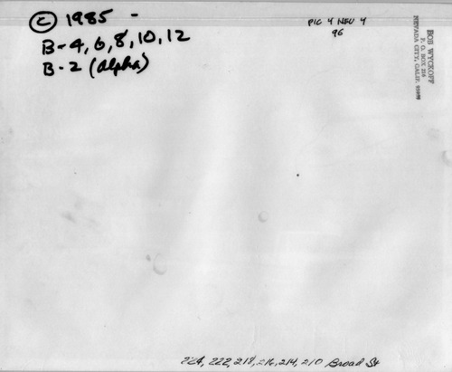 Back of Photo Back of Photo