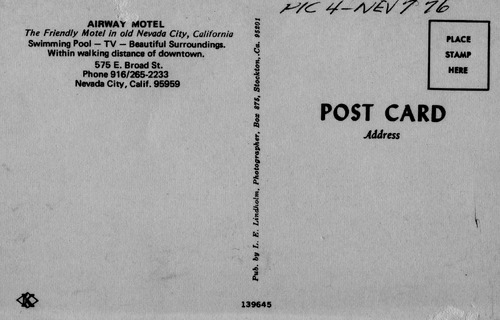 Back of Photo