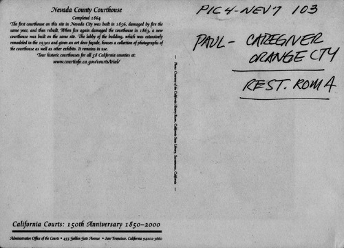 Back of Photo Back of Photo