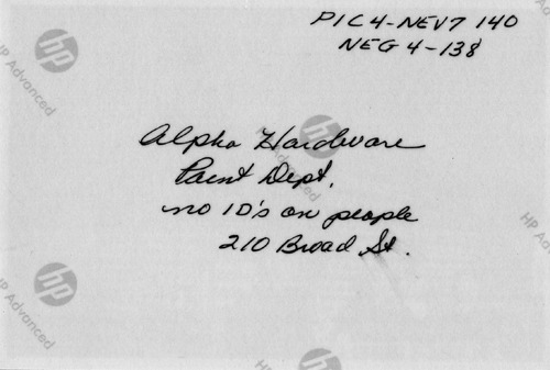Back of Photo Back of Photo