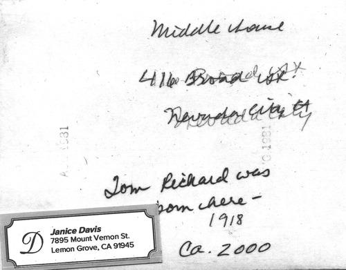 Back of Photo