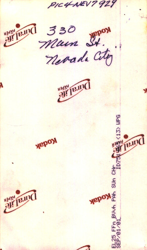 Back of Photo