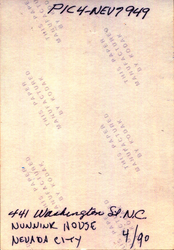 Back of Photo