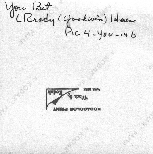 Back of Photo Back of Photo