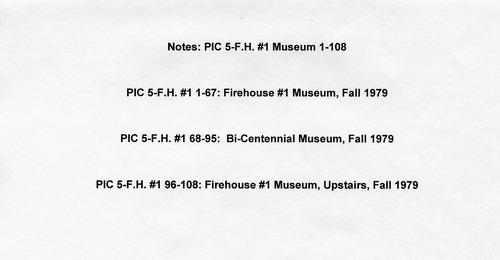 Click to see PIC 5-FH#1 1-108 NOTES of Firehouse #1 (PIC 5-FH)