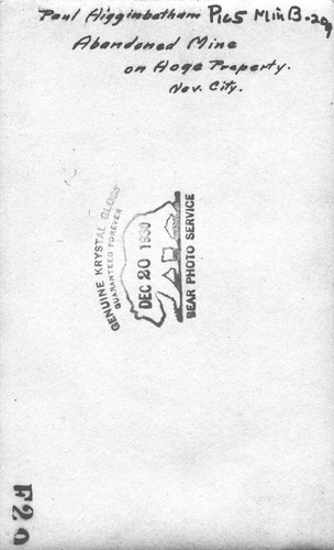 Back of Photo Back of Photo