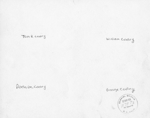 Click to see PIC 6-COO 7-BACK of Cooley Family Collection (PIC 6-COO)