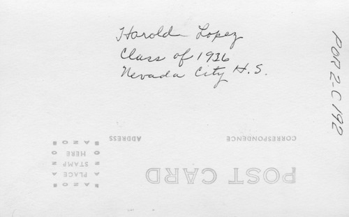 Back of Photo Back of Photo