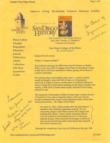 Click to view San Diego\'s Judges of the Plains San Diego\'s Judges of the Plains