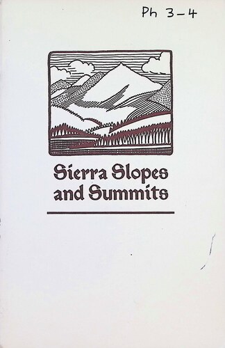 Sierra Slopes and Summits by Alice Lorraine Andrews et al  (PH 3-4) (1960)