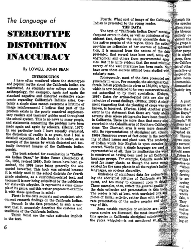 The Language of Stereotype, Distortion, Inaccuracy